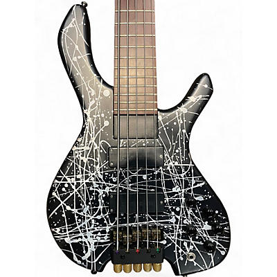 Used Bogart Blackstone Black With White Polka Dots Electric Bass Guitar