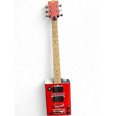 Used Bohemian Guitars Motor Oil Can Red Cigar Box Instruments