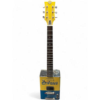 Used Bohemian Guitars Surf Wax Blue and Yellow Hollow Body Electric Guitar