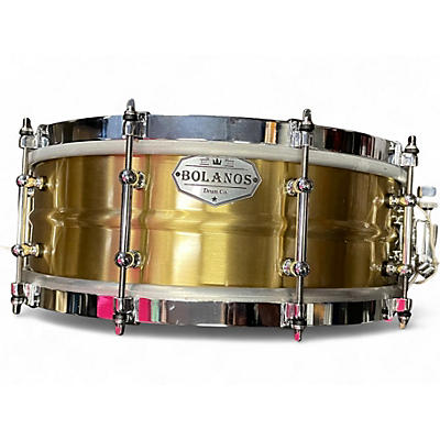 Used Bolanos Drum Company 5.5X14 Bell BrassSnare Brass Drum