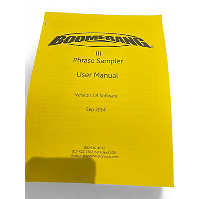 Used Boomerang III Phrase Sampler Pedal