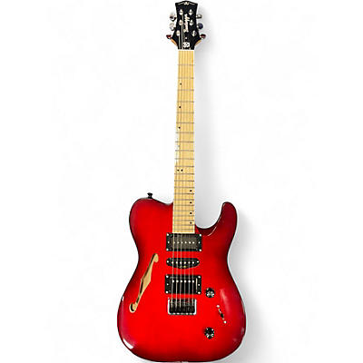 Used Bootlegger Guitars Memphis Red Hollow Body Electric Guitar