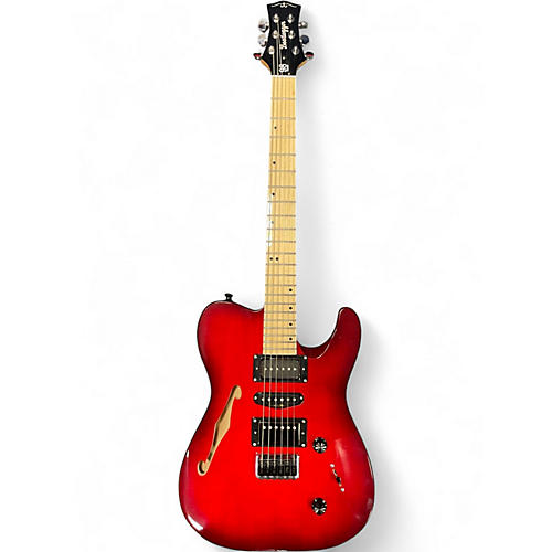 Used Bootlegger Guitars Memphis Red Hollow Body Electric Guitar Red