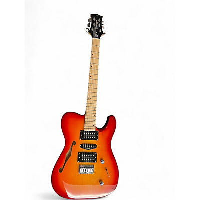 Used Bootlegger RYE Cherry Sunburst Hollow Body Electric Guitar