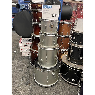 Used Borg 4 piece MD764 Metallic Silver Drum Kit