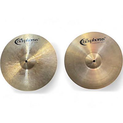 Used Bosphorus Cymbals 14in TRADITIONAL HIHAT PAIR Cymbal