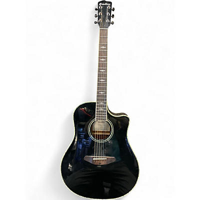 Used Breedlove BLACK MAGIC DREADNAUGHT Black Acoustic Electric Guitar
