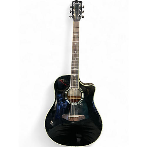 Used Breedlove BLACK MAGIC DREADNAUGHT Black Acoustic Electric Guitar Black