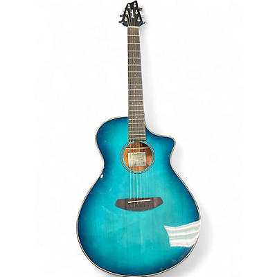 Used Breedlove DISCOVERY S CONCERT DN CE HB Blue Acoustic Electric Guitar