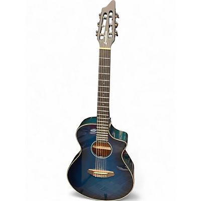 Used Breedlove Discovery Concert nylon Blue Burst Classical Acoustic Electric Guitar