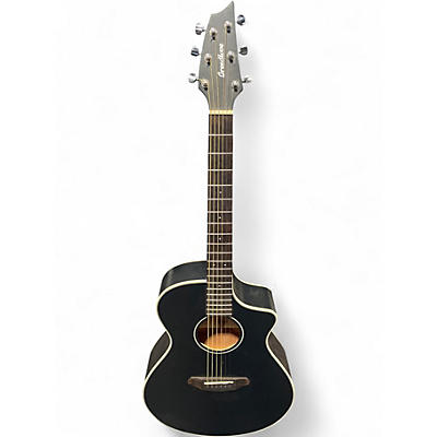 Used Breedlove Discovery Dreanought Cutaway Black Acoustic Electric Guitar