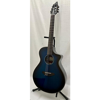 Breedlove Used Breedlove Discovery S Concert Nylon CE Twilight Burst Blue Classical Acoustic Electric Guitar