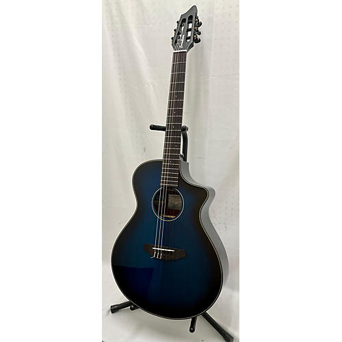 Breedlove Used Breedlove Discovery S Concert Nylon CE Twilight Burst Blue Classical Acoustic Electric Guitar Twilight Burst Blue