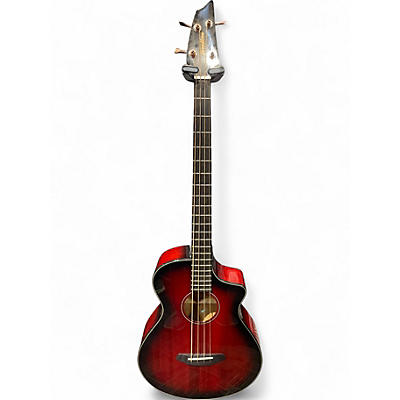 Used Breedlove PURSUIT EX S CONCERT SN BASS CE HB Crimson Red Burst Acoustic Bass Guitar