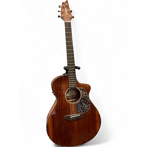 Used Breedlove Pursuit Concert KK Limited Edition Figured Koa Cutaway Natural Acoustic Electric Guitar Natural