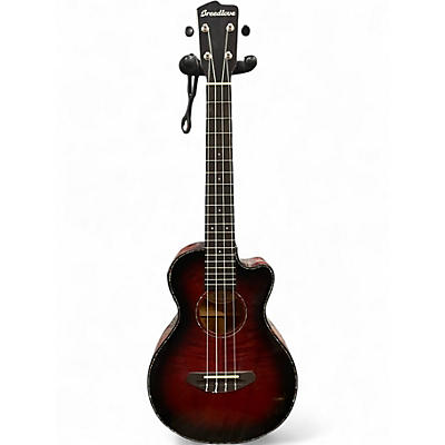 Used Breedlove Pursuit Exotic Tenor Ukulele CE Trans Red Ukulele