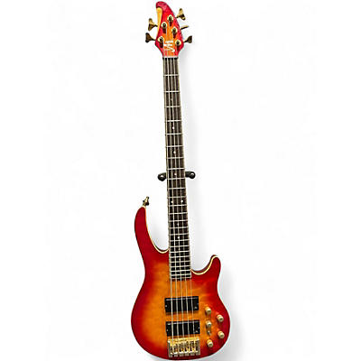 Used Brian Moore Guitars IM5  Cherry Sunburst Electric Bass Guitar