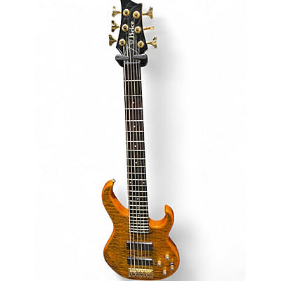 Used Brice 5 STRING BASS BUTTERSCOTCH QUILTED Electric Bass Guitar