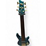 Used Brice 6 STRING FRETLESS Blue Electric Bass Guitar Blue