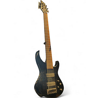 Used Brice HXB406 Black Electric Bass Guitar