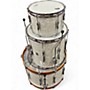 Used British Drum Co. 3 Piece Lounge marine white pearl Drum Kit marine white pearl
