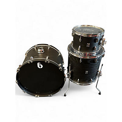 Used British Drum Co. 3 Piece Rave Club Flat Black Drum Kit