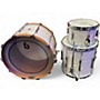 Used British Drum Co. 3 Piece lounge club White Marine Pearl Drum Kit White Marine Pearl