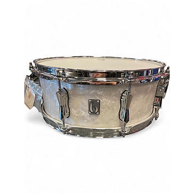Used British Drum Co. 5.5X14 LOUNGE SERIES WHITE MARINE PEARL Drum
