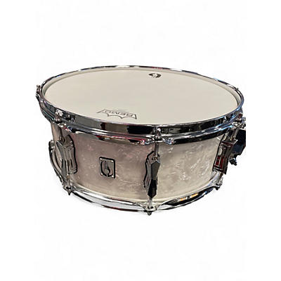 Used British Drum Co. 5X14 LOUNGE SERIES WHITE MARINE PEARL Drum