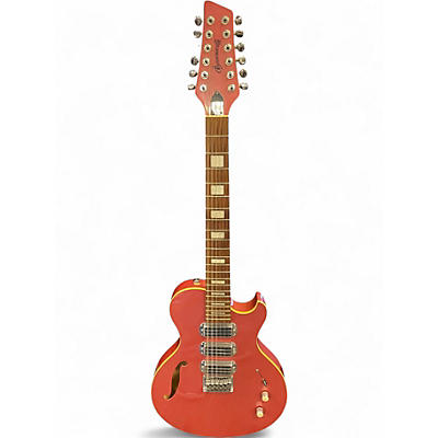 Used Brownsville CHOIRBOY 12 PINK Hollow Body Electric Guitar