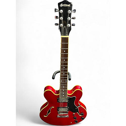 Used Brownsville dot Wine Red Hollow Body Electric Guitar Wine Red