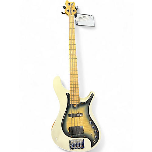 Used Brubaker MJX-4 WHITE Electric Bass Guitar WHITE