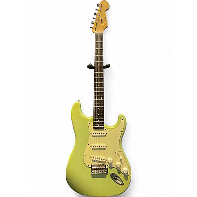 Used Burly S Style Surf Green and White Relic Surf Green Solid Body Electric Guitar