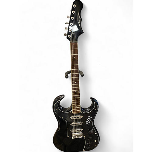 Used Burns BISON Black Solid Body Electric Guitar Black