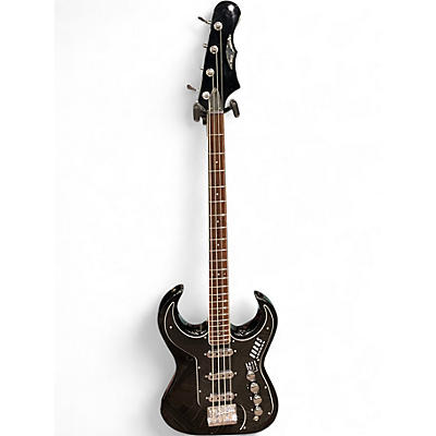 Used Burns Bison Black Electric Bass Guitar