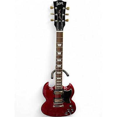 Used Burny Double Cut Vintage Cherry Solid Body Electric Guitar