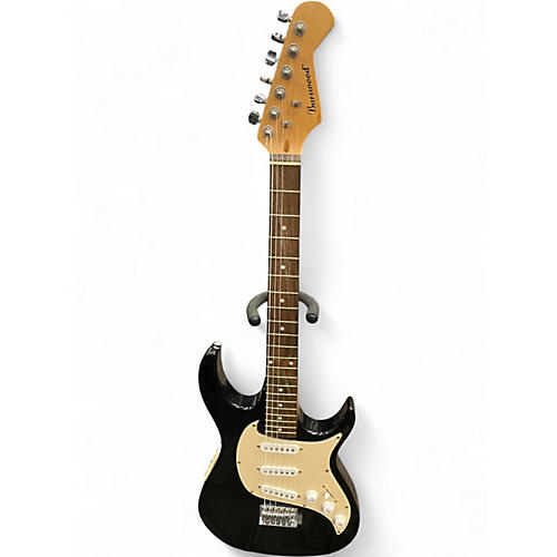 Used Burswood 08A07 Black Solid Body Electric Guitar Black