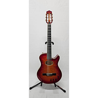 Buscarino Used Buscarino STARLIGHT CLASSICAL FIGURED CHERRY BURST Classical Acoustic Electric Guitar