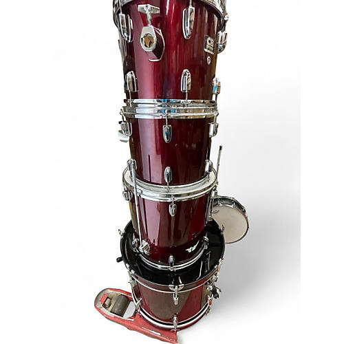 CB Percussion Used CB Percussion 4 piece Sp Series Wine Reds Drum Kit wine reds