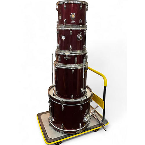 Used CB Percussion 5 Piece SP-Series Red Drum Kit Red