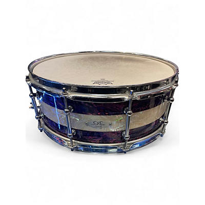 Used C&C Drum Company 14X5.5 CARDWELL SNARE ABALONE Drum