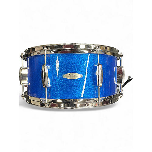 Used C&C Drum Company 14X5.5 Player Date 2 Blue Sparkle Drum Blue Sparkle 211
