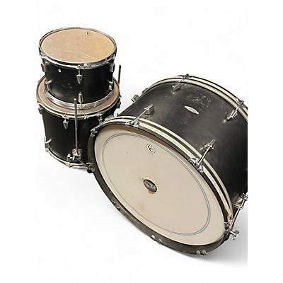 Used C&C Drum Company 3 Piece cardwell 3 piece Black Drum Kit