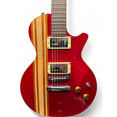 Used CMG Guitars Ashlee Red With Natural Stripe Solid Body Electric Guitar