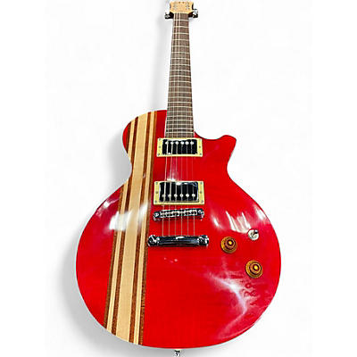 Used CMG Guitars Ashlee Stripey Candy Apple Red Solid Body Electric Guitar