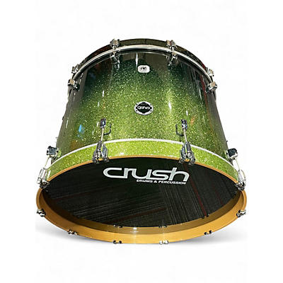 Used CRUSH 4 Piece E3 Sublime Green Sparkle Fade Drum Kit