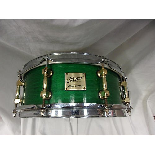 Used Cadeson 5X13 Royal Custom Maple/Walnut Drum Racing Green racing green 7