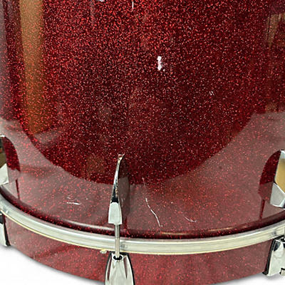 Used Canopus 4 Piece Yaiba Red Sparkle Lacquer Drum Kit