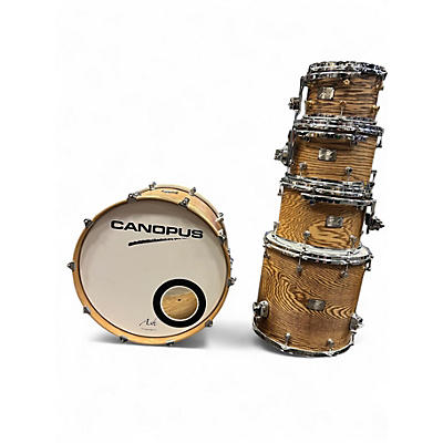 Used Canopus 5 Piece ASH Natural Drum Kit