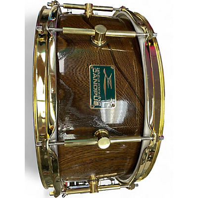 Used Canopus 6.5X14 zelkova snare drum Natural Drum